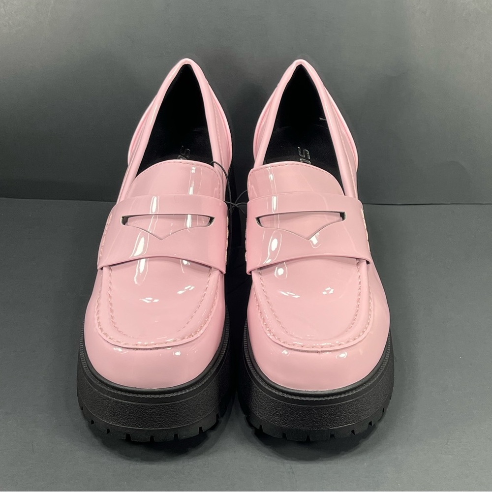 Pink Patent Platform Loafers - Picture 2 of 7